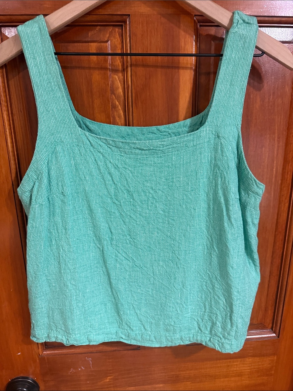 Women's Square Neck Tank Top - Mint Green